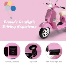 Load image into Gallery viewer, 6V Kids Ride on Vespa Scooter Motorcycle with Headlight-Pink
