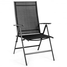 Load image into Gallery viewer, Set of 2 Adjustable Portable Patio Folding Dining Chair Recliner -Black