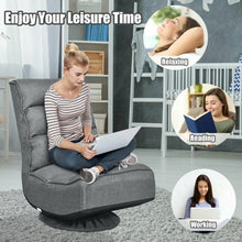 Load image into Gallery viewer, 5-Position Folding Floor Gaming Chair-Gray