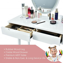Load image into Gallery viewer, Touch Screen Vanity Makeup Table Stool Set -White