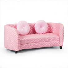 Load image into Gallery viewer, 2 Seat Kids Sofa Armrest Chair with Two Cloth Pillows