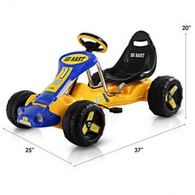 Load image into Gallery viewer, Go Kart Kids Ride Car Pedal Powered Car 4 Wheel Racer Toy Stealth Outdoor-Yellow