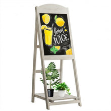 Load image into Gallery viewer, Vintage Folding Chalkboard Easel with Display Shelf