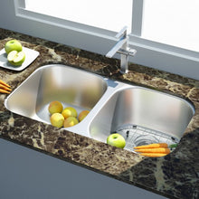 Load image into Gallery viewer, 32-1/2" Stainless Steel Double Bowl Kitchen Sink