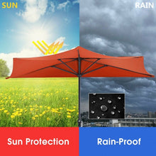 Load image into Gallery viewer, 9Ft Patio Bistro Half Round Umbrella -Orange