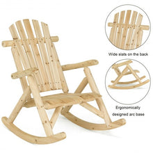 Load image into Gallery viewer, Wood Single Porch Rocker Lounge Patio Rocking Chair