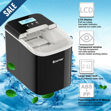 Load image into Gallery viewer, 26 lbs Countertop LCD Display Ice Maker with Ice Scoop-Black