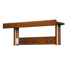 Load image into Gallery viewer, Entryway Hanging Wood Coat Rack with 3 Double Hooks-Brown