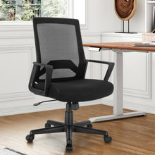 Load image into Gallery viewer, Height Adjustable Mid Back Task Chair Mesh Office Chair with Lumbar Support