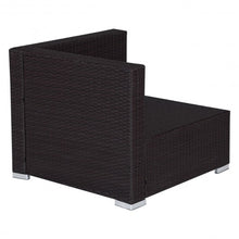 Load image into Gallery viewer, 5 PCS Patio Furniture Wicker Table Shelf Garden Sofa With Cushion