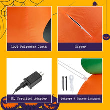 Load image into Gallery viewer, 4 Ft Halloween Inflatable LED Pumpkin with Witch Hat