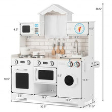 Load image into Gallery viewer, Wooden Kids Kitchen with Washing Machine