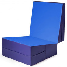 Load image into Gallery viewer, Tumbling Incline Gymnastics Exercise Folding Wedge Ramp Mat-Blue