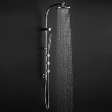 Load image into Gallery viewer, 44" Chrome Brass Rainfall Shower Panel Wall Mount with Hand Show