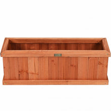 Load image into Gallery viewer, 2' x 4" Wooden Decorative Planter Box for Garden Yard and Window