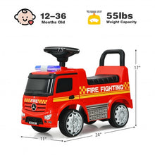 Load image into Gallery viewer, Licensed Mercedes Benz Kids Fire Engine Racer-Red