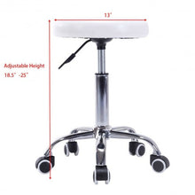 Load image into Gallery viewer, Adjustable Hydraulic Salon Rolling Swivel Stool-White