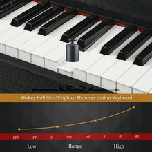 Load image into Gallery viewer, 88-Key Full Size Digital Piano Weighted Keyboard with Sustain Pedal-Black