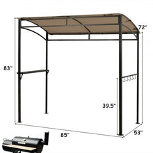 Load image into Gallery viewer, 7' x 4.5' Grill Gazebo Outdoor Patio Garden BBQ Canopy Shelter-Brown