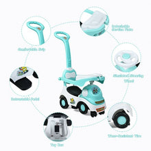 Load image into Gallery viewer, 3-in-1 Ride On Push Car with Music Box & Horn-Green