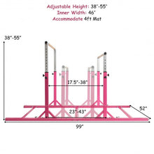 Load image into Gallery viewer, Kids Adjustable Width & Height Gymnastics Parallel Bars