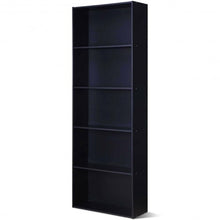 Load image into Gallery viewer, 5-Shelf Storage Bookcase Modern Multi-Functional Display Cabinet Furniture-Black