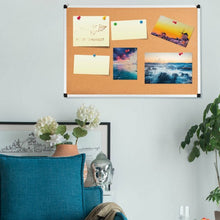 Load image into Gallery viewer, 24" x 36" Aluminum Framed Cork Board Bulletin Board with 12 Pins-2 Pack