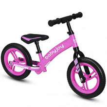 Load image into Gallery viewer, 12" Kids No-Pedal Balance Bike with Adjustable Seat-Pink