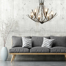 Load image into Gallery viewer, 6-Light Vintage Branch Chandelier Copper Ceiling Lamp