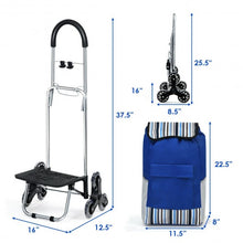 Load image into Gallery viewer, Removable Folding Shopping Cart with Bungee Cord-Blue