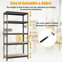 Load image into Gallery viewer, 5-Tier Steel Shelving Unit Storage Shelves Heavy Duty Storage Rack-Gray
