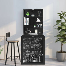 Load image into Gallery viewer, Convertible Wall Mounted Table with A Chalkboard-Black