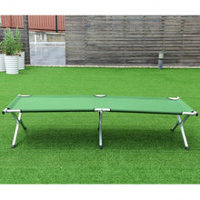Load image into Gallery viewer, Outdoor Hiking Portable Aluminum Folding Camping Bed with Bag-Green