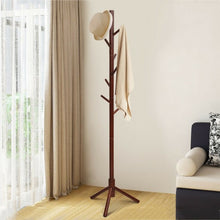 Load image into Gallery viewer, 2 Heights Wooden Coat Rack with 8 Hooks-Walnut