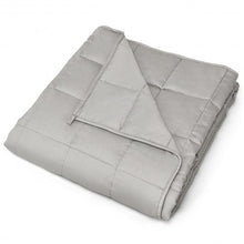 Load image into Gallery viewer, 12 lbs Weighted Blankets 100% Cotton with Glass Beads-Light Gray