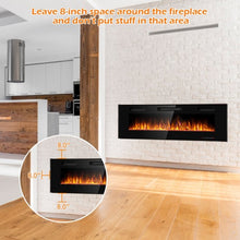 Load image into Gallery viewer, 60" Recessed Ultra Thin Mounted Wall Electric Fireplace