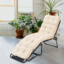 Load image into Gallery viewer, 73" Lounge Chaise Cushion Padded Recliner for Indoor and Outdoor-Beige