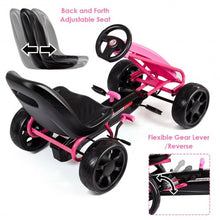 Load image into Gallery viewer, Kids Ride On Toys Pedal Powered Go Kart Pedal Car-Pink