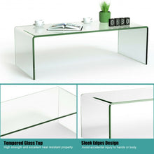Load image into Gallery viewer, 42.0" x 19.7" x 14" Tempered Glass Coffee Table