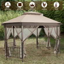 Load image into Gallery viewer, 10’x 12’ Octagonal Patio Gazebo-Brown