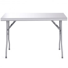 Load image into Gallery viewer, 48" x 24" Stainless Steel Folding Work Table