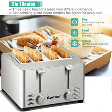 Load image into Gallery viewer, Extra-Wide Slot Stainless Steel 4 Slice Toaster