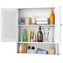 Load image into Gallery viewer, Bathroom Wall Mount Mirror Cabinet Organizer-White