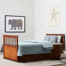Load image into Gallery viewer, Alternative Twin Captain's Bunk Bed-Walnut