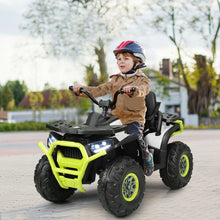 Load image into Gallery viewer, 12 V Kids Electric 4-Wheeler ATV Quad with MP3 and LED Lights-White