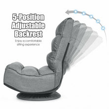 Load image into Gallery viewer, 5-Position Folding Floor Gaming Chair-Gray