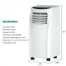 Load image into Gallery viewer, 8 000 BTU Portable Air Conditioner & Dehumidifier
