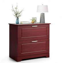 Load image into Gallery viewer, 2-Drawer Lateral File Cabinet w/ Adjustable Pole-Brown