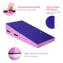 Load image into Gallery viewer, Folding Incline Tumbling Wedge Gymnastics Exercise Mat-Purple