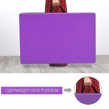 Load image into Gallery viewer, 6� x 24" x 1.5'' Thick Two Folding Panel Gymnastics Mat-Purple
